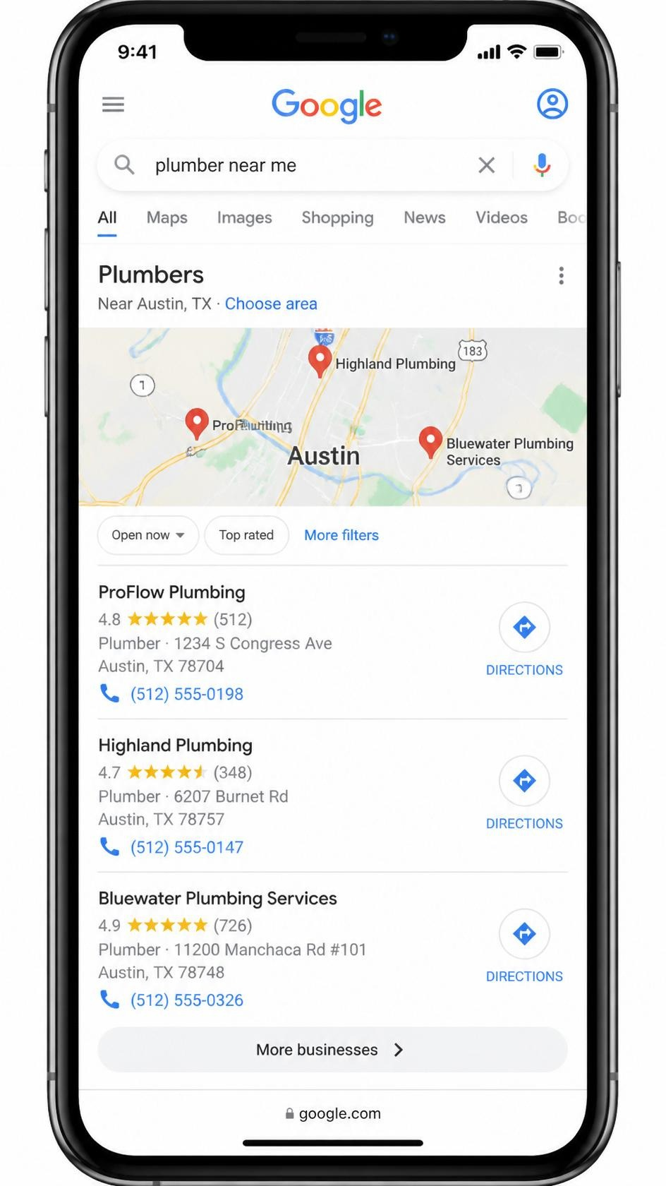 iphone google seo for plumbing Atlas Ranked (1) Local Seo google Ranking for plumbers